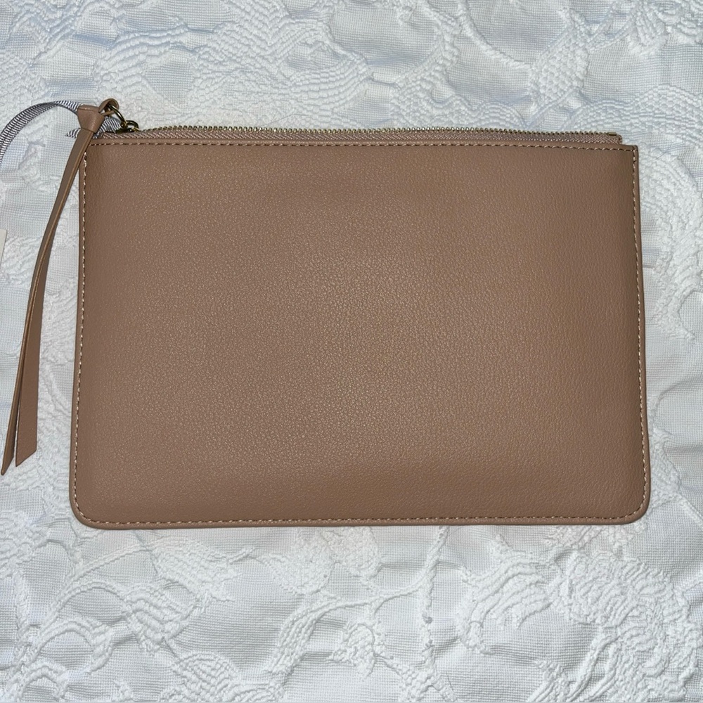 Katie Loxton Clutch/Cosmetic Bag, Beige/Blush, NWT